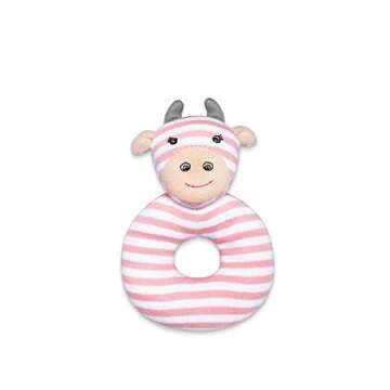 Apple Park Organic Farm Buddies Georgia Giraffe Teething Rattle for Infants - Hypoallergenic, 100% O...