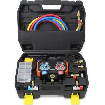 BACOENG HVAC Gauges Set for AC Charging - R134A R410A