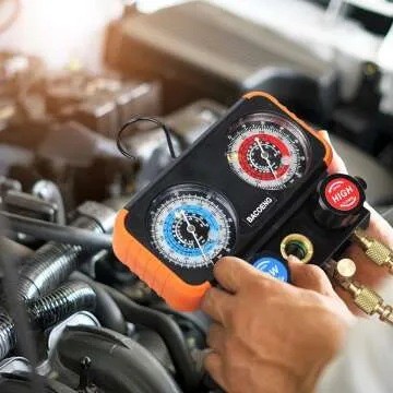 BACOENG HVAC Gauges Set for AC Charging - R134A R410A