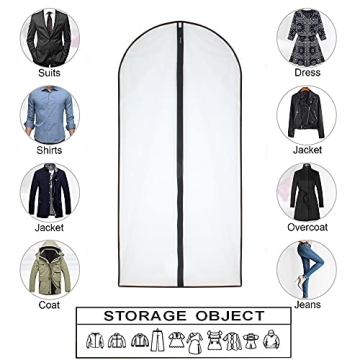 Breathable Black Garment Bags for Dust-Free Clothes Storage