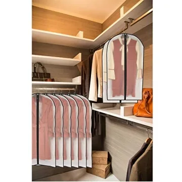 Breathable Black Garment Bags for Dust-Free Clothes Storage