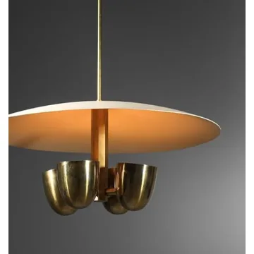 Mid Century Antique Brass Chandelier - 1950's Style