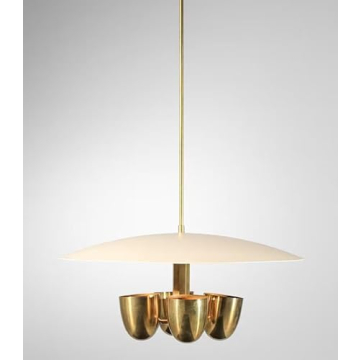 Mid Century Antique Brass Chandelier - 1950's Style