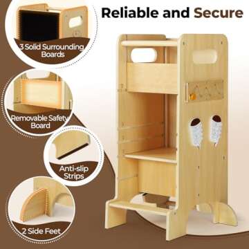 JUZBOT Toddler Tower 4 in 1 Adjustable Kitchen Helper