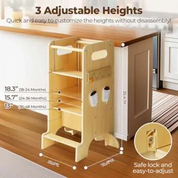 JUZBOT Toddler Tower 4 in 1 Adjustable Kitchen Helper