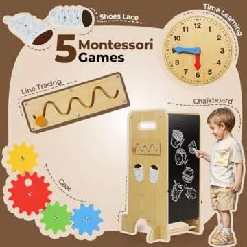 JUZBOT Toddler Tower 4 in 1 Adjustable Kitchen Helper