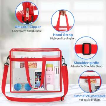 Stylish Stadium Approved Clear Tote Bag for Events