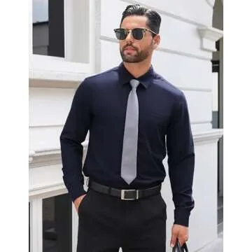 Stylish COOFANDY Men's Long Sleeve Dress Shirt for All Occasions