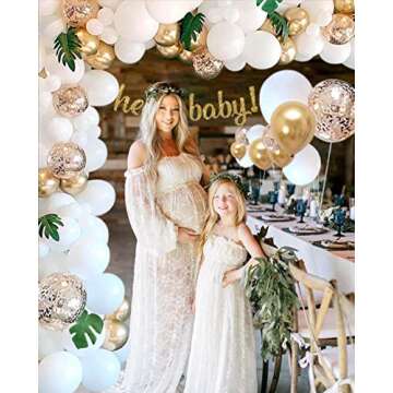 ROYEO Party Wedding Birthday Balloons Decorations, Baby Shower Decorations for Girl Boy