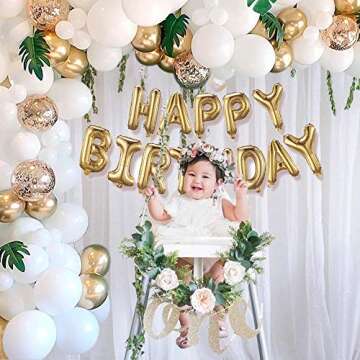 ROYEO Party Wedding Birthday Balloons Decorations, Baby Shower Decorations for Girl Boy