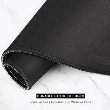 Auhoahsil Extended Mouse Pad, XXL Gaming Mouse Pads, Large Big Mousepad Laptop Computer Keyboard Mat Desk Pad with Non-Slip Base Stitched Edge for Gaming Office, 35.5 x 15.7 inch, Purple Red Marble