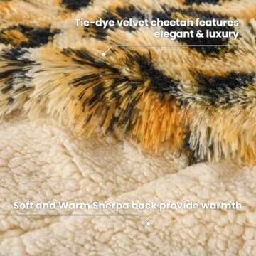 HOMORE Fluffy Leopard Blanket, Plush Cheetah Print Throw Blankets Soft Faux Fur Bed Throw for Decorative Couch Chair Sofa, Washable and Lightweight, 50" x 60" Khaki