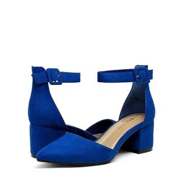 DREAM PAIRS Low Heel Pumps - Chic Comfort for Women