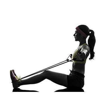 WODFitters Resistance Bands Set with Handles and Carrying Bag - 5 Exercise Bands for Portable Home G...