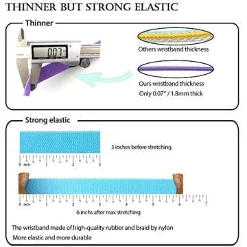 AirTag Bracelet for Kids, AirTag Holder with Elastic Wristband, Anti-Lost Watch Band for Apple Air Tag, Princess Medallion Holder, Adjustable Strap for Toddler 4 Pack(Black Purple Blue Green)