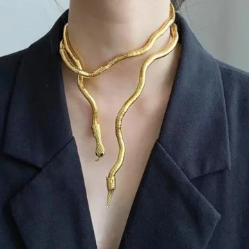 choice of all Bendable Snake Necklace Gold Snake Jewelry for Women Snake Necklace Earrings Bracelet Punk Gothic Jewelry Gifts Stocking Stuffers