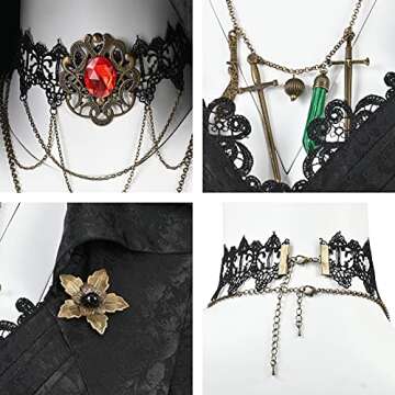 MROZUL Women's Victorian Gothic Cosplay Costume