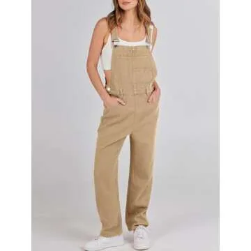 Comfortable Women's Adjustable Jean Overalls for Spring 2025