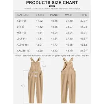 Comfortable Women's Adjustable Jean Overalls for Spring 2025