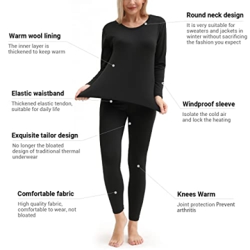 PISIQI Ultra-Soft Thermal Underwear Set for Women