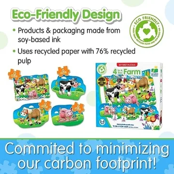 Vibrant Educational Puzzles for Toddlers - 4-in-Box Set