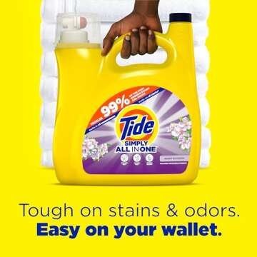 Tide Simply Clean & Fresh Liquid Laundry Detergent, Berry Blossom Scent, 89 loads, 117 fl oz