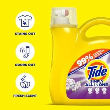 Tide Simply Clean & Fresh Liquid Laundry Detergent, Berry Blossom Scent, 89 loads, 117 fl oz