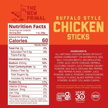 Buffalo Chicken Sticks - Keto Friendly High Protein Snack
