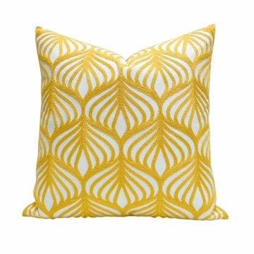 Slow Cow Embroidery Decorative Throw Pillow Cover Case for Couch Sofa Home Decor Modern Geometric Ac...