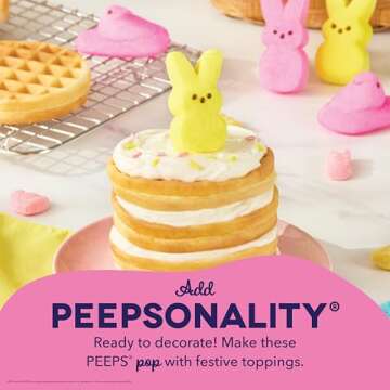 Festive PEEPS x Dash Bunny Mini Waffle Maker - Pink 4 inch