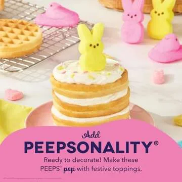 Festive PEEPS x Dash Bunny Mini Waffle Maker - Pink 4 inch