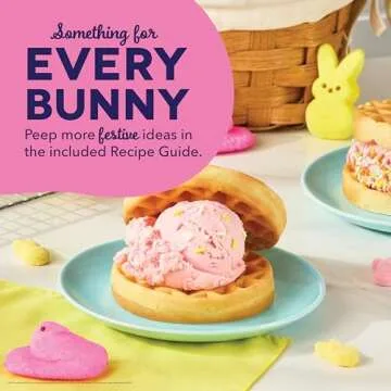 Festive PEEPS x Dash Bunny Mini Waffle Maker - Pink 4 inch