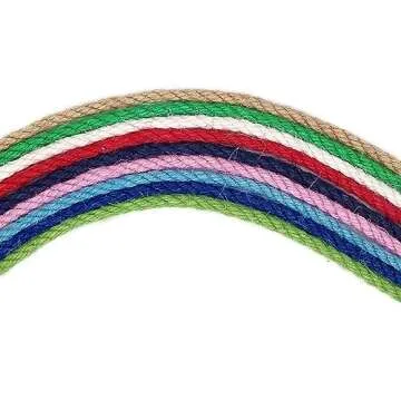 Leecogo 4.5mm Jute Rope 100 Feet Natural Craft Rope Twine String Perfect for Home Gardening Macrame Arts Crafts DIY Cat Scratching Post Replacement Repairing Recovering Cats Toy Making,Yellow