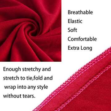 YMHPRIDE 4-Piece Ultra Soft Jersey Head Wrap Set