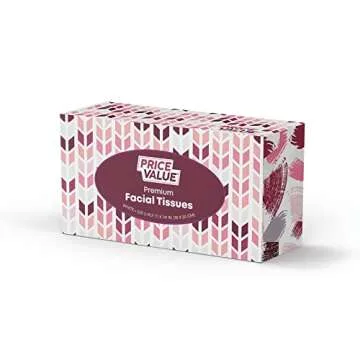 Price Value Facial Tissues boxes 230 Sheets Per Box 8 Boxes. Premium Soft Gentle and Durable in A St...