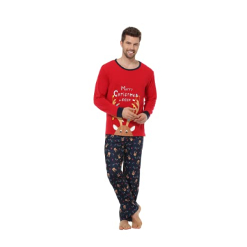 VENTELAN Matching Family Christmas Pajamas Set Online