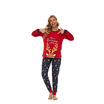 VENTELAN Matching Family Christmas Pajamas Set Online