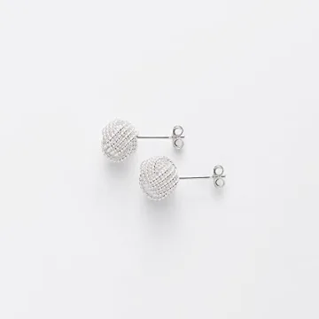 Amazon Essentials Sterling Silver Twisted Love Knot Stud Earrings , (previously Amazon Collection)