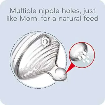 NUK Simply Natural Baby Bottle with SafeTemp Indicator and Anti-Colic