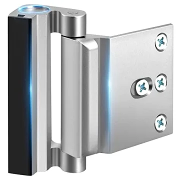 Home Security Door Reinforcement Lock - Safety Child Proof Door Locks with 8 Screws for Inward Swing...