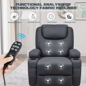 JUMMICO Power Lift Recliner Chair with Massage Features