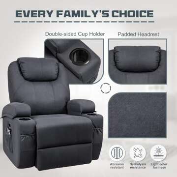 JUMMICO Power Lift Recliner Chair with Massage Features