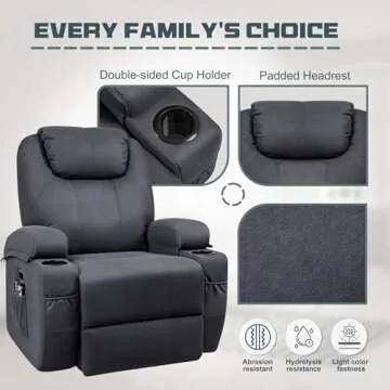 JUMMICO Power Lift Recliner Chair with Massage Features
