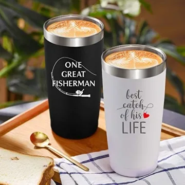 Black White Wine Tumblers - 2 Pack for Couples