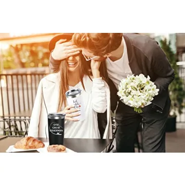 Black White Wine Tumblers - 2 Pack for Couples