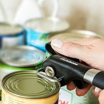 Good Grips Can Opener Hand Can Opener Manual Can Opener Smooth Edge Can Opener Stainless Steel Professional Top Hand Kitchen Aid Opener For Seniors Left Handed| Bottle Opener W/Anti-Slip Grip