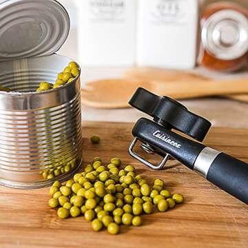 Good Grips Can Opener Hand Can Opener Manual Can Opener Smooth Edge Can Opener Stainless Steel Professional Top Hand Kitchen Aid Opener For Seniors Left Handed| Bottle Opener W/Anti-Slip Grip