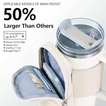 SUITMAT Water Bottle Pouch for Stanley Quencher H2.0 FlowState Tumbler, Large Pouch Bag for Stanley ...