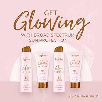 Coppertone Glow Shimmer Sunscreen SPF 50 for Radiant Skin