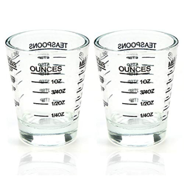Buy 2-Pack Heavy Glass Shot Glasses for Accurate Measuring